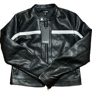 True Religion Cropped Biker Jacket
